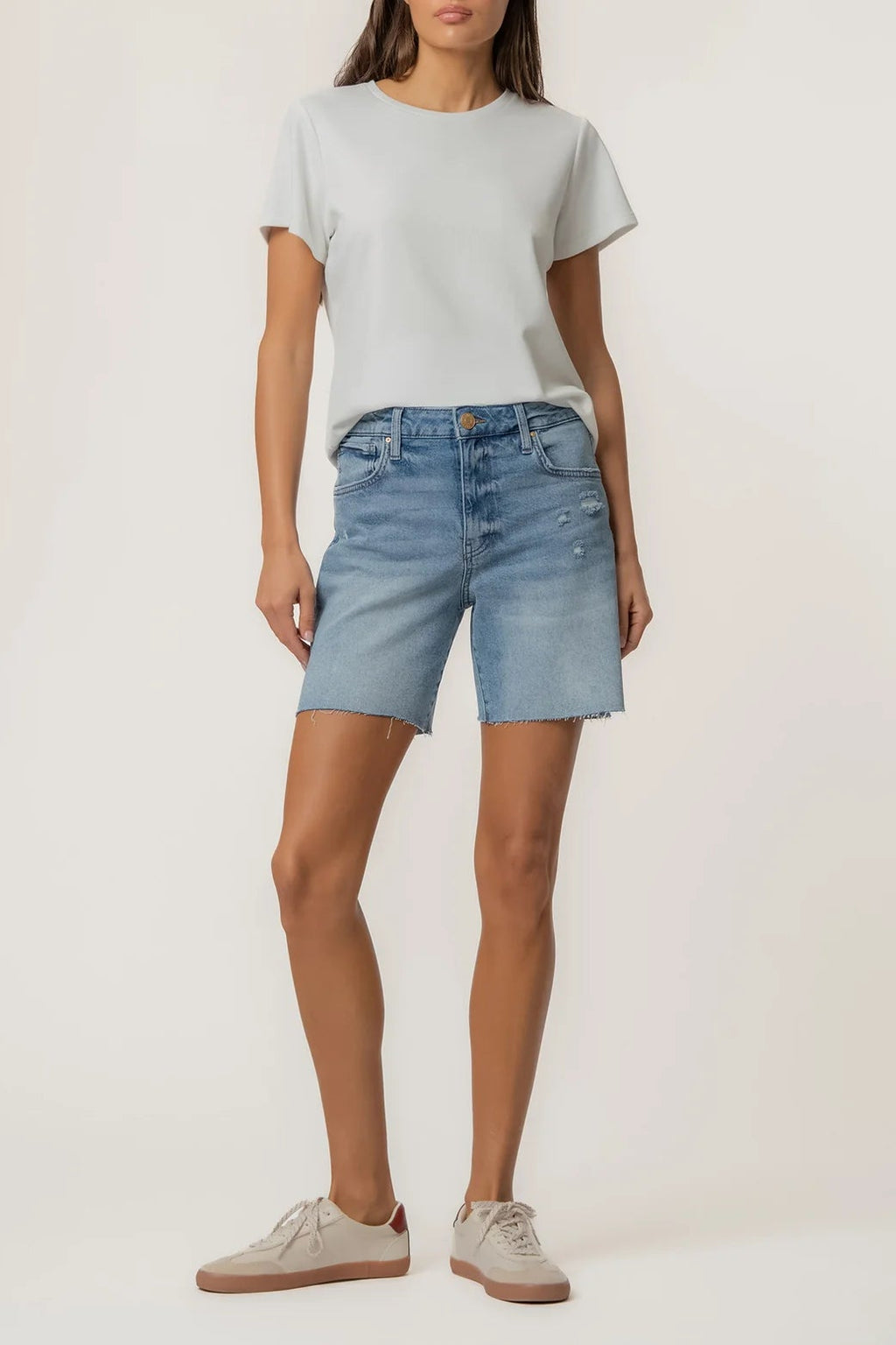Hailey High Rise 6" Denim Short - Focus