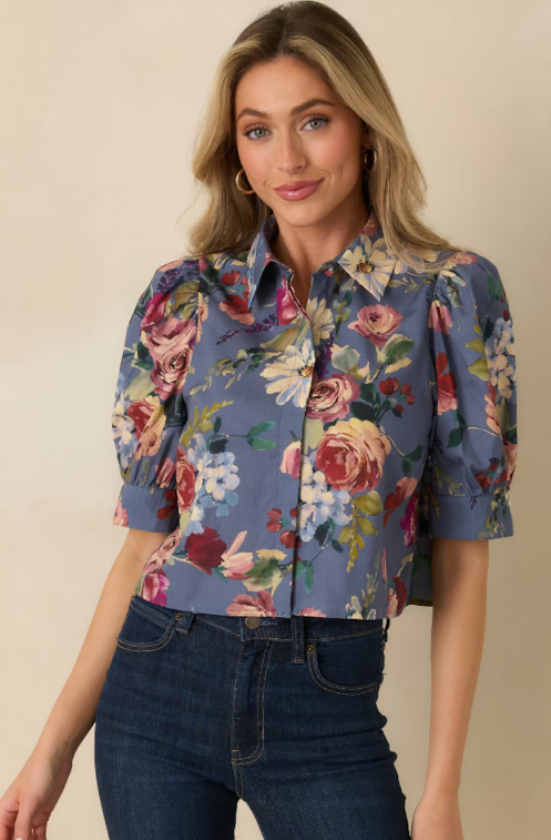 Keelie Floral Top - Heritage Hall