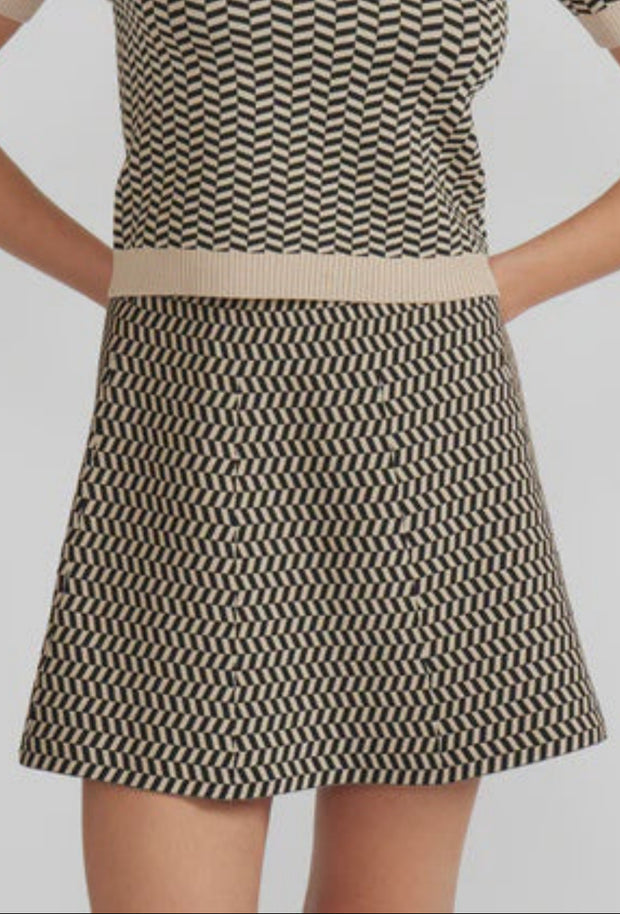 Warren Knit Top - Black/Tan