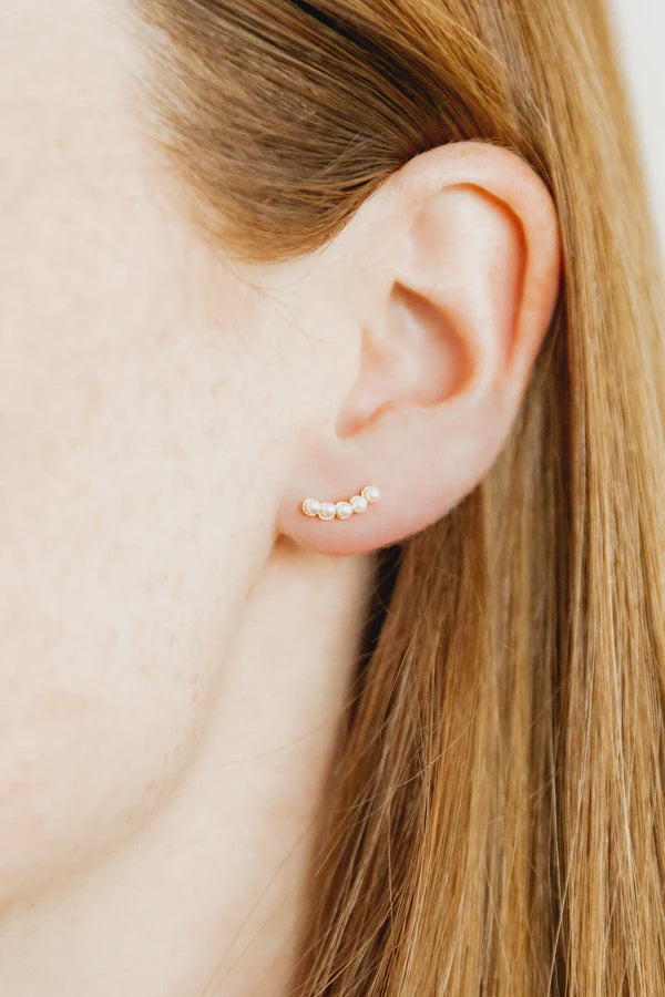 Abigail Pearl Screwback Stud Earrings