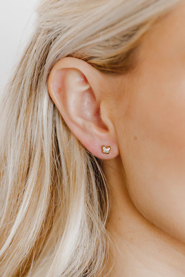 Polly Butterfly - Screwback Stud Earrings