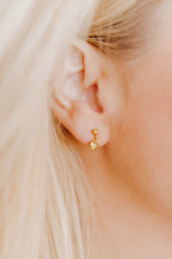 Millie Heart - Screwback Stud Earrings
