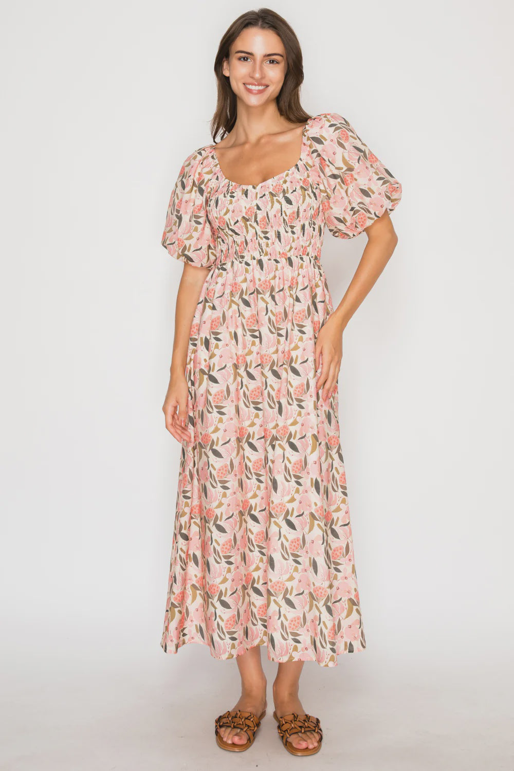 Peony Glow Maxi Dress - Peony