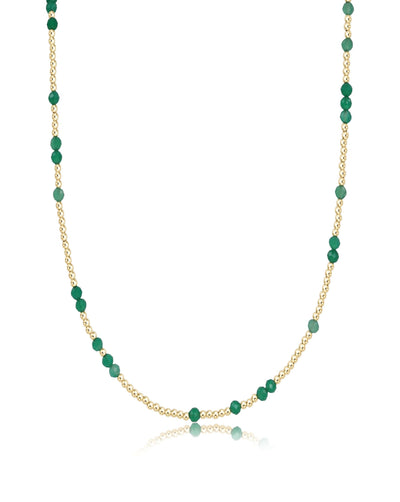 15" Choker Hope Unwritten Gemstone - Green Onyx