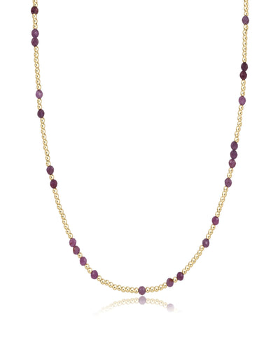 15" Choker Hope Unwritten Gemstone - Ruby