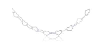 15" Choker Love Chain - Sterling