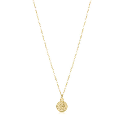 16" Necklace Gold - Blessing Small Gold Disc