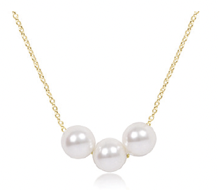 16" Necklace Gold - Joy Pearl 6mm