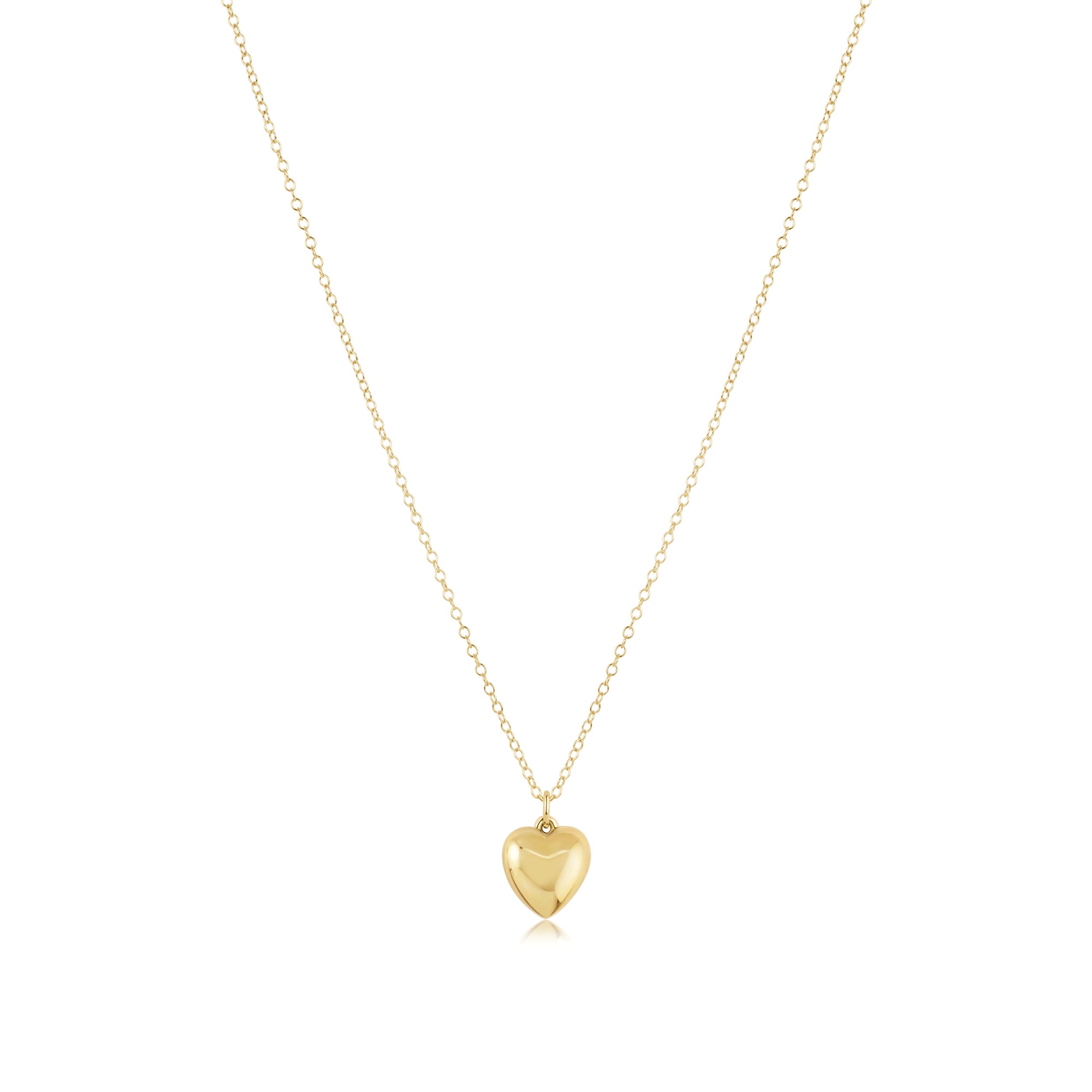 16" Necklace Gold - Love Plush Gold Charm