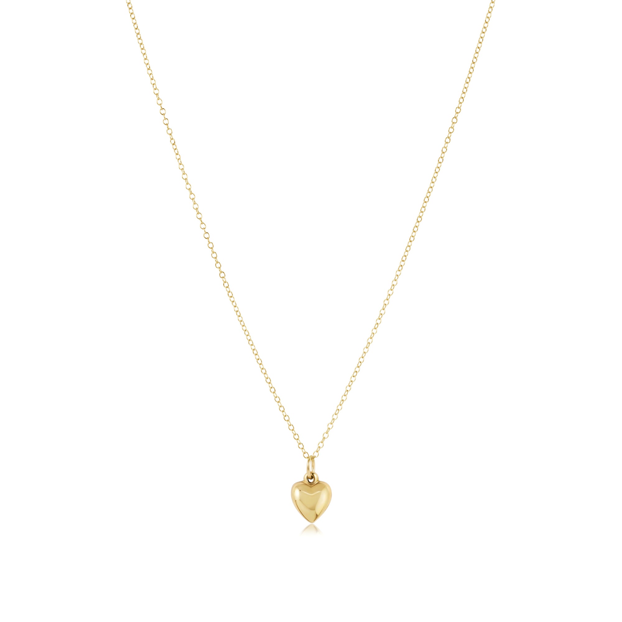 16" Necklace Gold - Love Plush Small Gold Charm