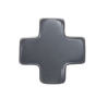 16" Necklace Gold - Signature Cross Small Charcoal