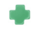 16" Necklace Gold - Signature Cross Small Emerald