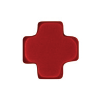 16" Necklace Gold - Signature Cross Small Red