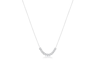 16" Necklace Sterling - Classic Beaded Bliss