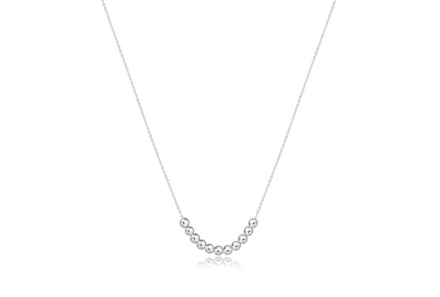 16" Necklace Sterling - Classic Beaded Bliss