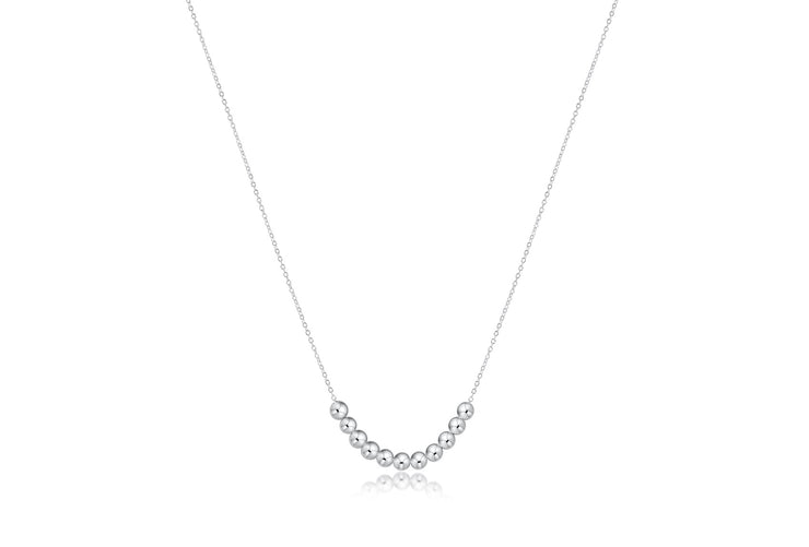 16" Necklace Sterling - Classic Beaded Bliss