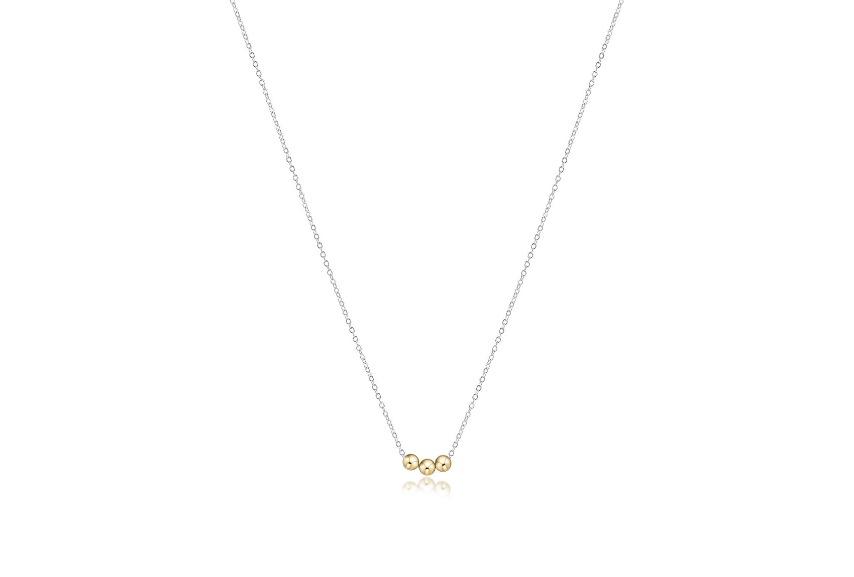 16" Necklace Sterling Mixed Metal - Joy Gold