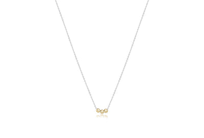 16" Necklace Sterling Mixed Metal - Joy Gold