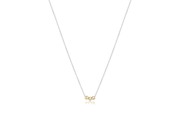 16" Necklace Sterling Mixed Metal - Joy Gold