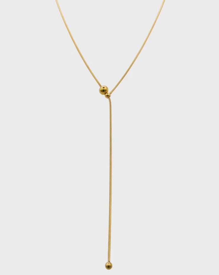 String Me Along Necklace - Gold