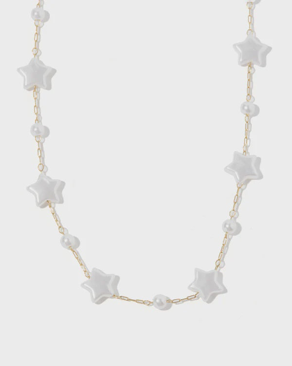 Aster Star Pearl Necklace