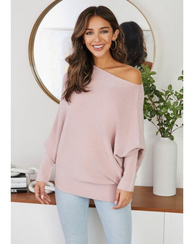 Asymmetrical Sweater - Blush