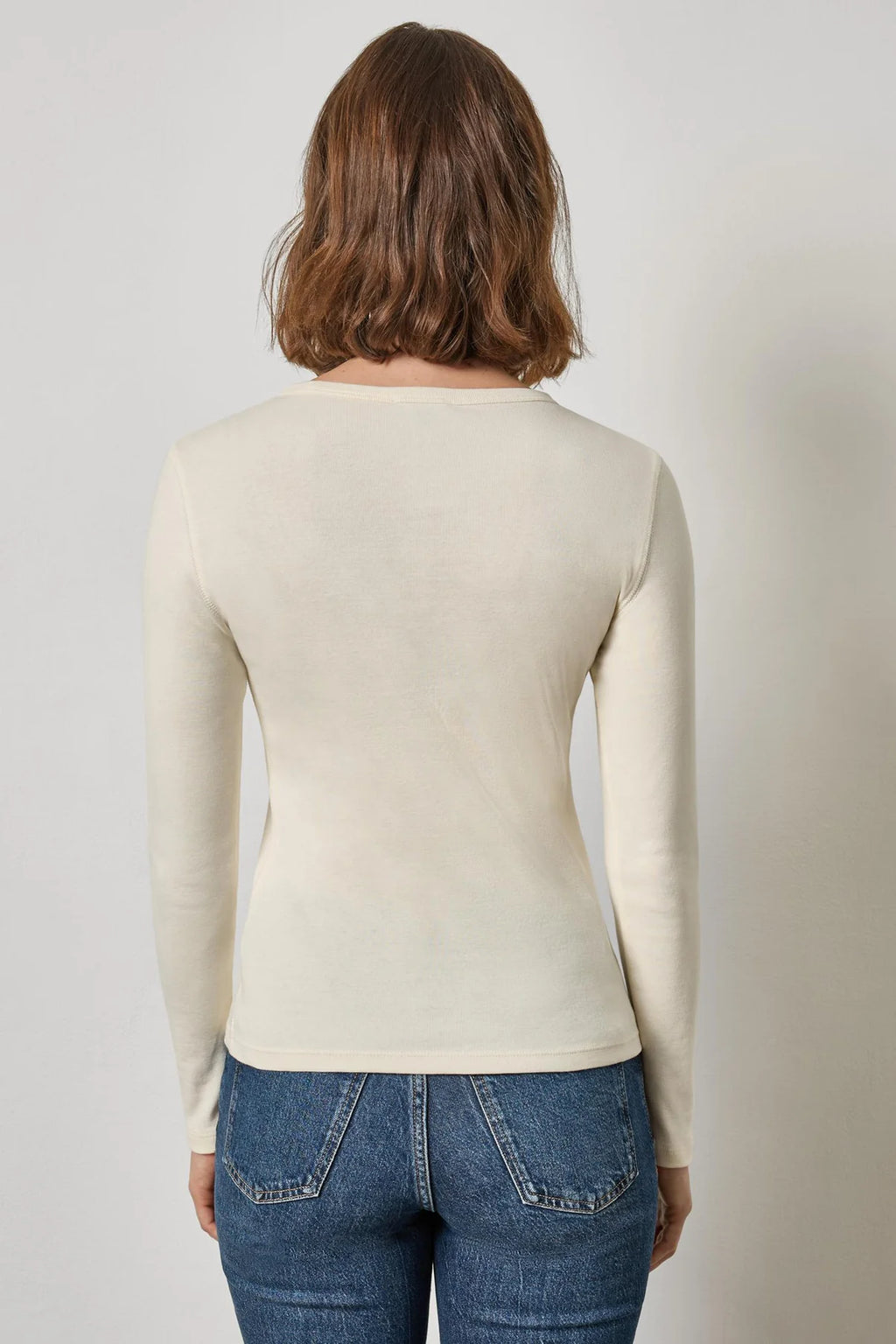 1x1 Rib Long Sleeve Crew Neck Tee - Rope