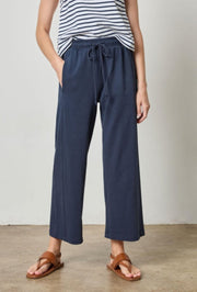 Seamed Wide Leg Pant - Dark Navy