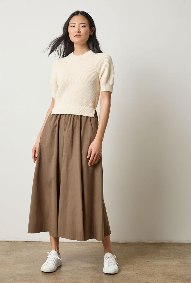 Mixed Media Dress - Ivory
