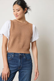 Mixed Media Pullover Sweater - Acorn