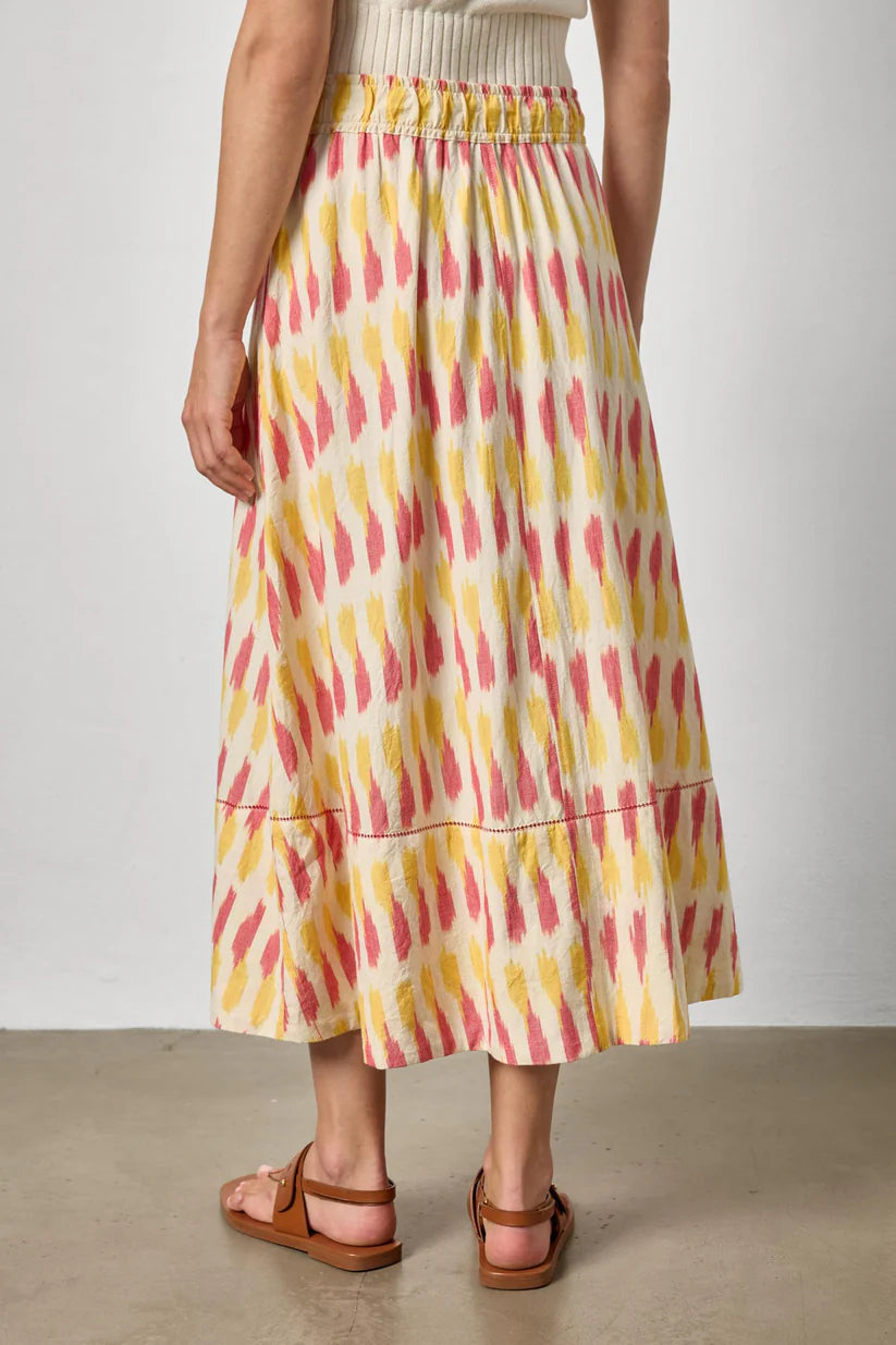 Ikat Long Skirt - Taffy Ikat