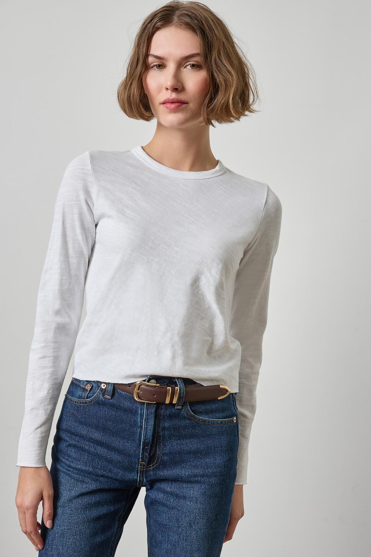 Vintage Bias Tee - White