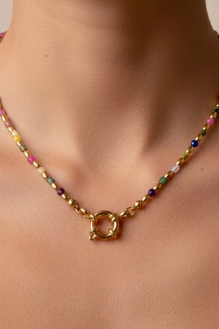 Remix Bead Necklace - Gold