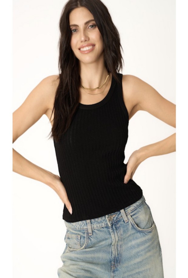 Cooper Sweater Rib Tank - Black