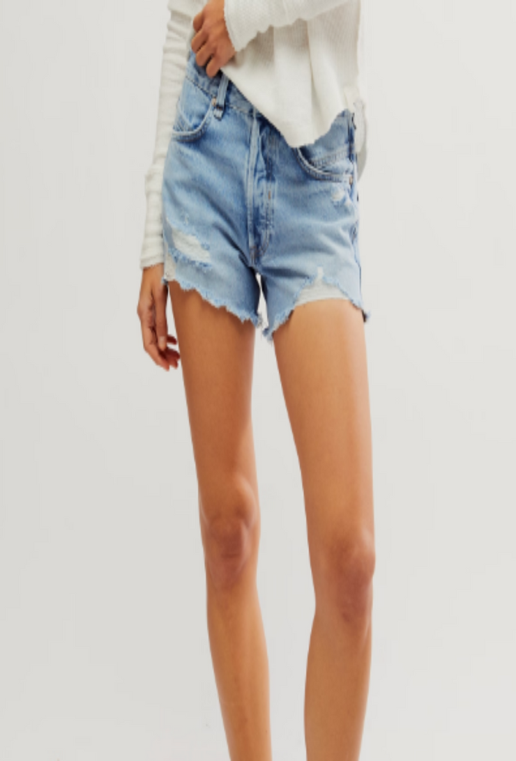 Now or Never Denim Short - Moon Child