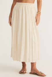 Nicoline Crinkle Midi Skirt - Sandstone