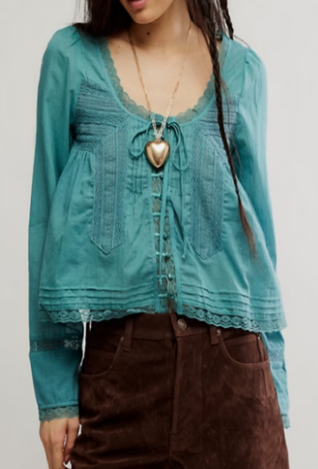 Long Sleeve Evermore Top - Mineral Blue