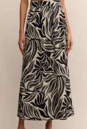 Serendipity Isla Leaf Skirt - Black