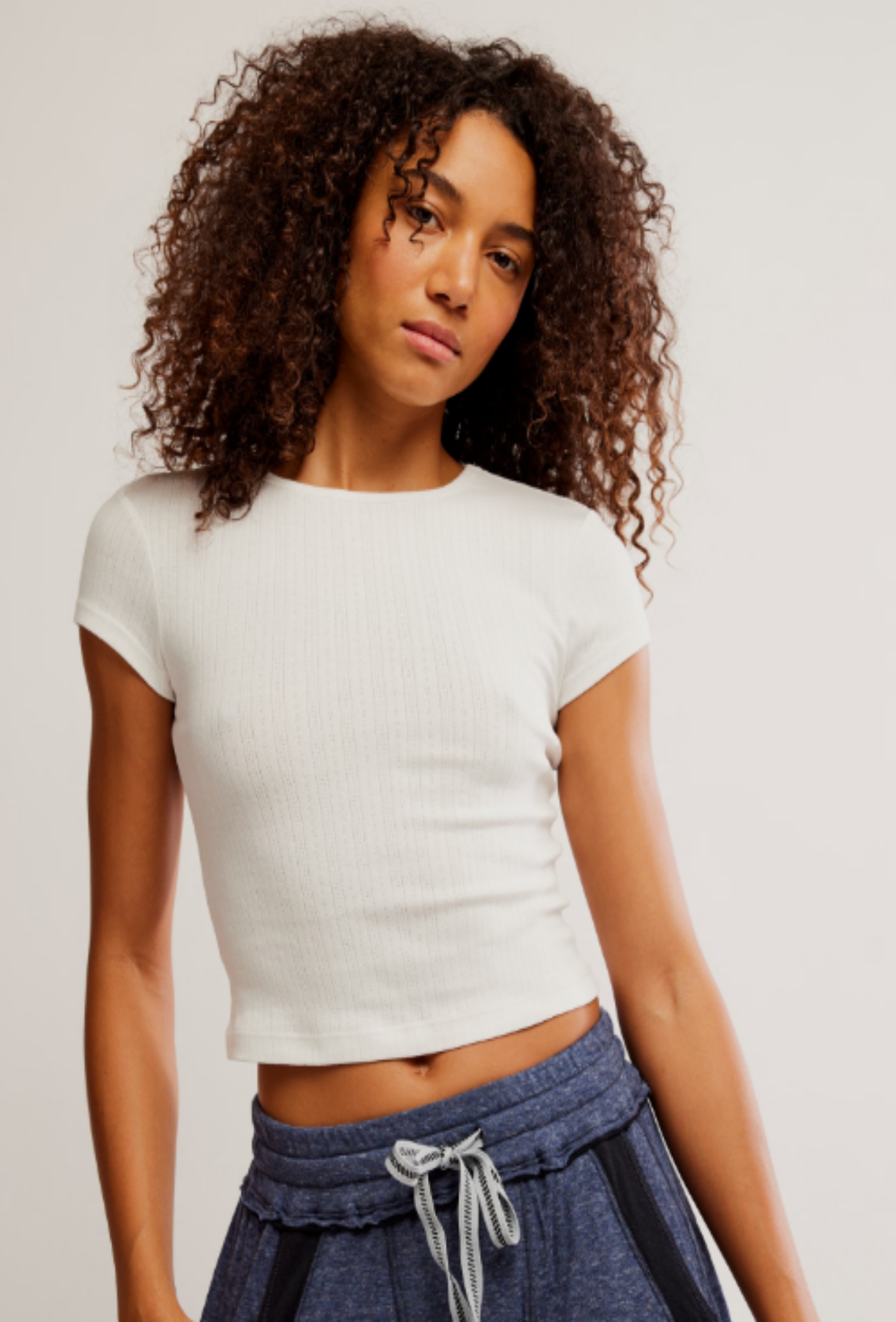 Wait a Minute Baby Tee - Oatmeal