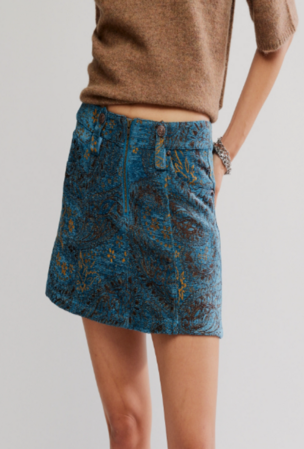 Micah Mini Skirt - Blue Combo