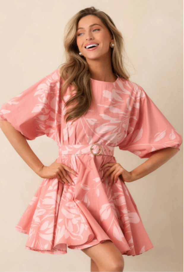 Fallon Swing Dress - Antique Rose
