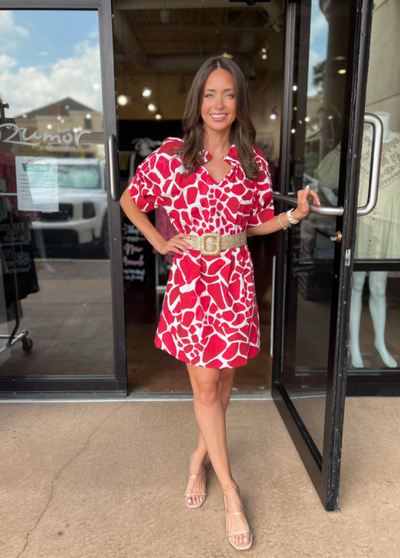 Tabitha Dress - Jungle Red