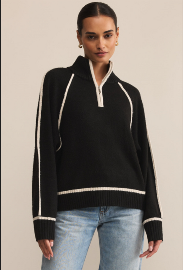 Alps Half Zip Sweater - Black