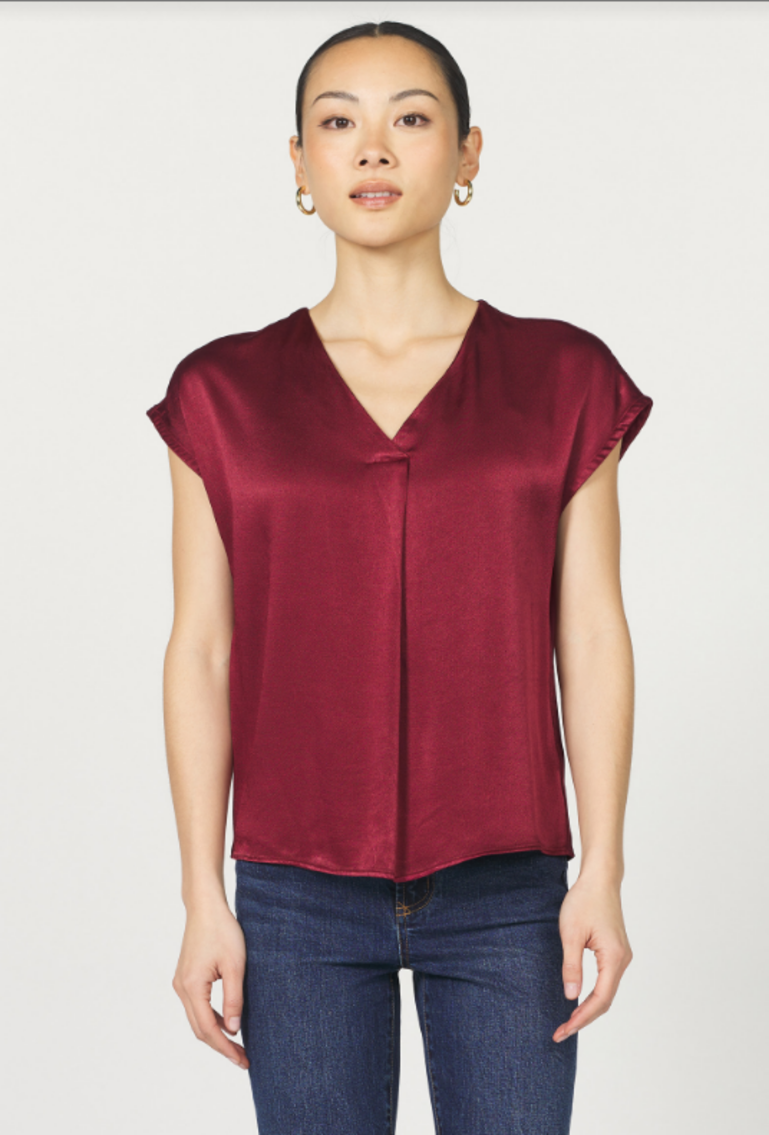 Kristen Silky Top - Tibetan Red