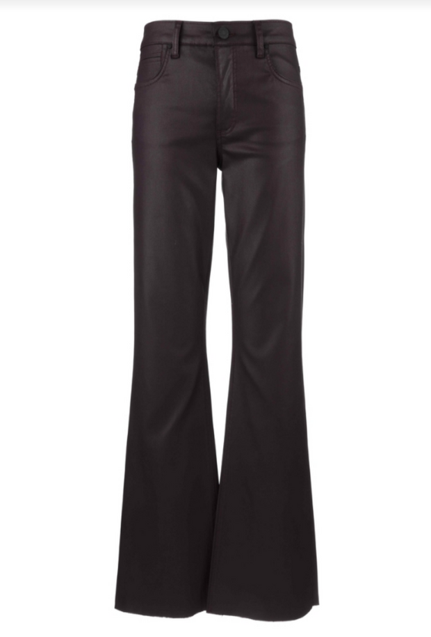 Stella High Rise Flare Raw Hem - Sangria