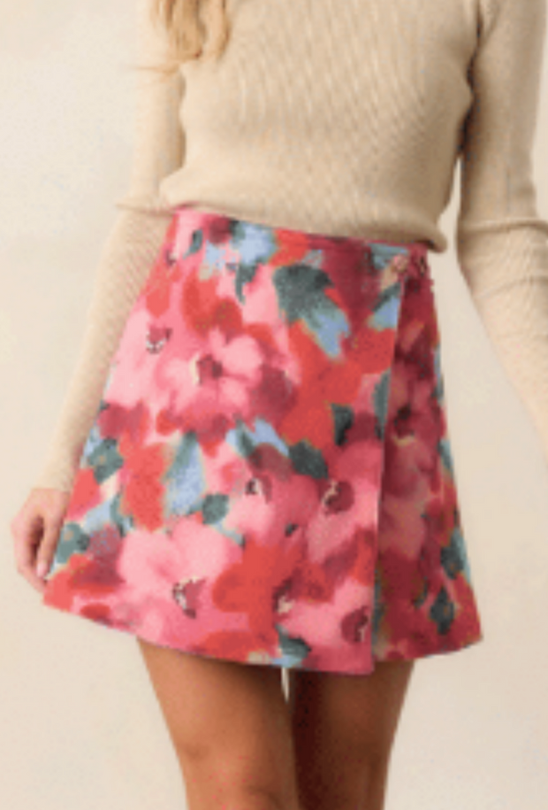 Carrington Reversible Mini Skirt - Gatsby Garden