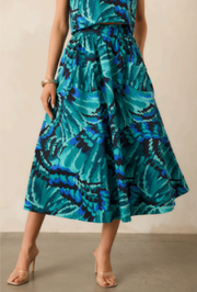 Thena Midi Skirt - Opaline Wing