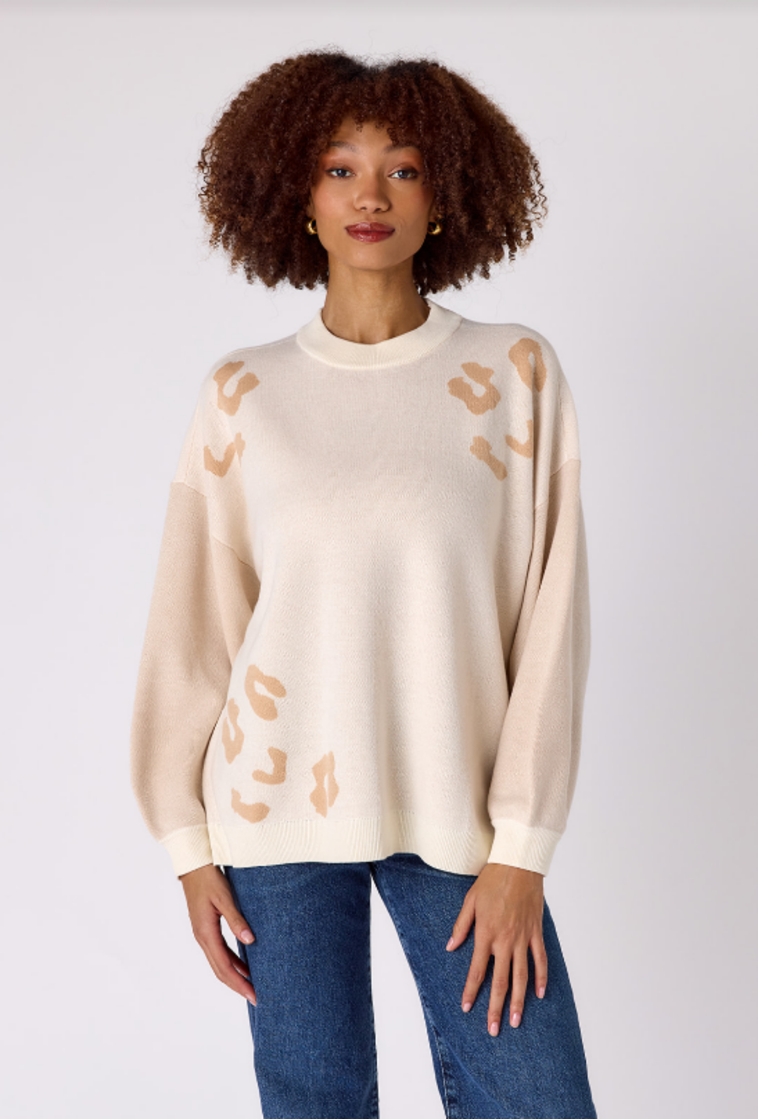 Maxton Leopard Sweater - Cream