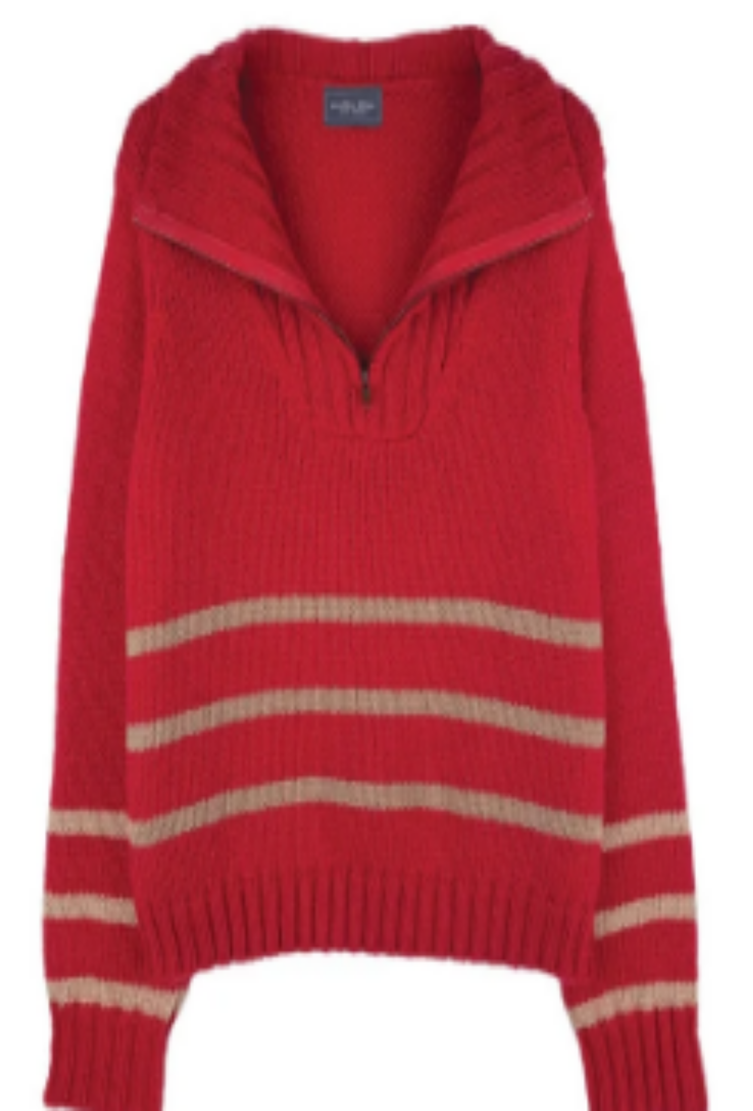 Petra Striped Chunky Top - Red Ginger