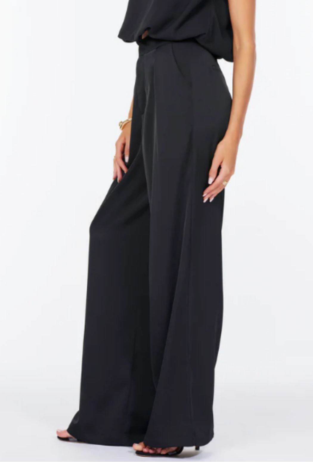 Monroe Wide Leg Pant - Black